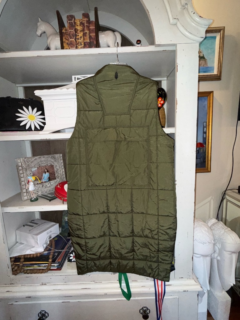 Free People FP Movement Small S on the move packable puffer vest green longline - Picture 4 of 7